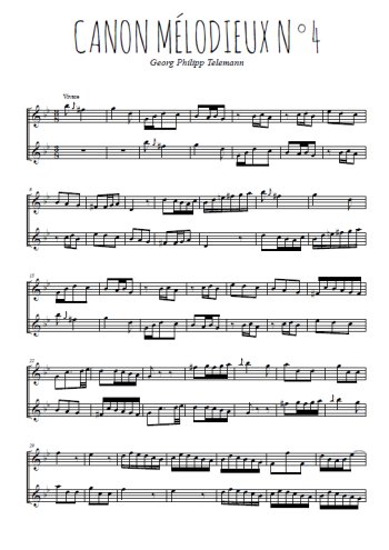Georg Philipp Telemann - Canon mélodieux N°4